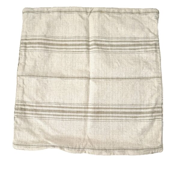 Pottery Barn Pillow Cushion Cover Neutral Natural Farmhouse Heavy Cotton Zip - Picture 10 of 10